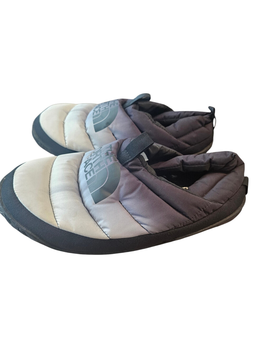 The North Face Men's Sz 9 Black Ombre Tie Dye Nuptse Mule Shoe - Picture 2 of 5